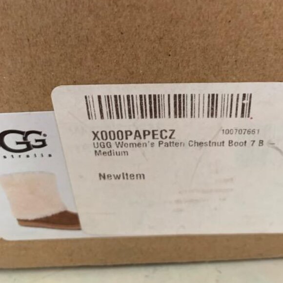 New UGG Women' Classic PATTEN boots CHESTNUT 1006011 SHEEPSKIN SIZE 7b medium - Picture 6 of 11